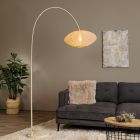 Lampadaire moderne beige, Corina, avec interrupteur