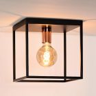 Lampe plafond moderne noire, Arthur