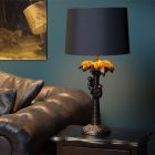 Lampe de table rétro noire, Extravaganza Coconut, avec interrupteur