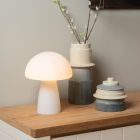 Lampe de table moderne blanche, Fungo, avec interrupteur