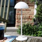 Lampe de table extérieur rétro blanche, Joy, 1,5W, 3000K LED, IP54, avec variateur tactile