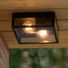 Lampe plafond moderne noire, Dukan, IP65