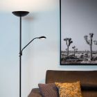 Lampadaire liseuse moderne noir, Zenith, 20W, 3000K LED