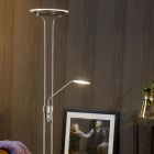 Lampadaire liseuse moderne chromé, Champion, 20W, 3000K LED