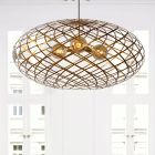 Suspension moderne dorée, Wolfram