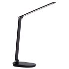 Lampe de bureau moderne noire, Aldwin, 8W, blanc chaud à froid réglable LED, avec variateur tactile