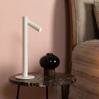 Lampe de table rechargeable moderne blanche, Antrim, 2,2W, 2700K LED, IP54, avec variateur tactile
