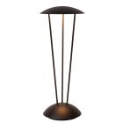 Lampe de table d'extérieur rechargeable moderne noire, Renee, 2,2W, 2700K LED, IP54, avec variateur tactile