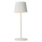 Lampe de table extérieur rustique blanche, Justine, 2W, 2700K LED, IP54, avec variateur tactile