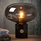 Lampe de table en marbre grise, Charlize, avec interrupteur