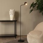 Lampadaire rechargeable moderne noire, Comet, 3W, 2700K LED, avec variateur tactile