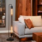 Lampadaire moderne noir, Calixt, avec interrupteur