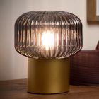 Lampe de table rétro dorée, Jany, avec interrupteur