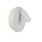 Applique murale moderne blanche, Bentjer, 6W, 3000K LED, avec interrupteur