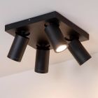 Spot plafond moderne noir, Taylor, IP44