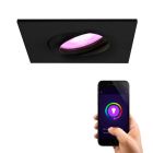 Spot encastré connecté noir moderne, Jill, IP44, 4,5W, RGBW