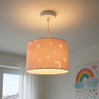 Suspension pour enfants rose en tissu, Stars