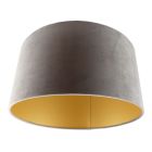 Abat-jour en velours d'or Milene, Tissu, moderne