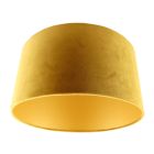 Abat-jour en velours jaune Melanie, Tissu, moderne