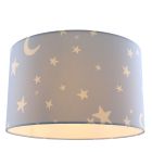 Plafonnier pour enfants bleu en tissu, Stars