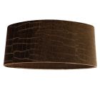 50 cm abat-jour en velours marron ovale tissu crocodile, Emilius