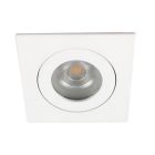 Spot encastré salle de bain blanc en aluminium, Dorx, IP44