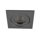 Spot encastré salle de bain argenté en aluminium, Dorx, IP44