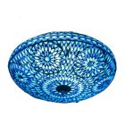 Lampe plafond orientale bleue mosaïque, Louay
