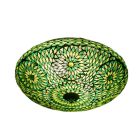 Lampe plafond orientale verte mosaïque, Louay