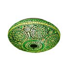 Lampe plafond orientale verte mosaïque, Louay