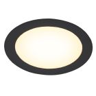 Downlight en aluminium noir, Umbriel, 9W, 3000K LED, IP44