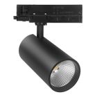 Spot de système de rail triphasé noir, Rozina, 10W/20W/30W, white switch LED