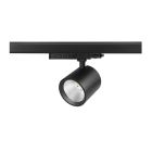 Spot de système de rail triphasé en aluminium noir, Jeska, 10W-20W-30W, white switch LED