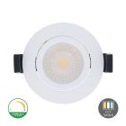 Downlight en aluminium blanc, Maite, 7W, white switch LED, IP65
