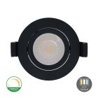 Downlight en aluminium noir, Maite, 7W, white switch LED, IP65
