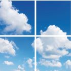 Impression photo de nuages - lot de 4 plaques acryliques avec impression, pour panneaux LED 60x60 cm