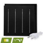Panneau LED à persiennes noires 60x60 - 30W - interrupteur blanc - dimmable - UGR <16