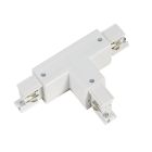 Connecteur en forme de T pour éclairage sur rail triphasé, gauche 1, blanc, Pro
