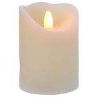 Bougie scintillante LED 17 cm, crème