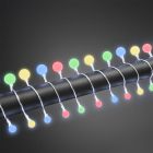 Lumières de Noël extérieures à LED de 16 m, 80 ampoules colorées