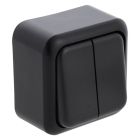 Série d'interrupteurs en saillie Q-Link, noir