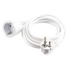 Rallonge Exin mise à la terre, 2500w 3 x 1,0 mm, 10 m blanc