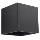 Applique up and down en aluminium noire, Andro