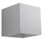 Applique up and down en aluminium grise, Andro