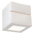 Applique up and down en verre blanche, Caitlin