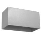 Applique up and down en aluminium grise, Andro