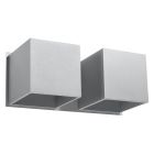 Applique up and down en aluminium grise, Andro
