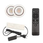 2 spots veranda orientable Rona, IP44, avec kit de connexion et télécommande, blanc