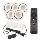 5 spots veranda orientable Rona, IP44, avec kit de connexion et télécommande, blanc