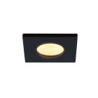 Éclairage veranda carré noir Dico, IP65, gradable